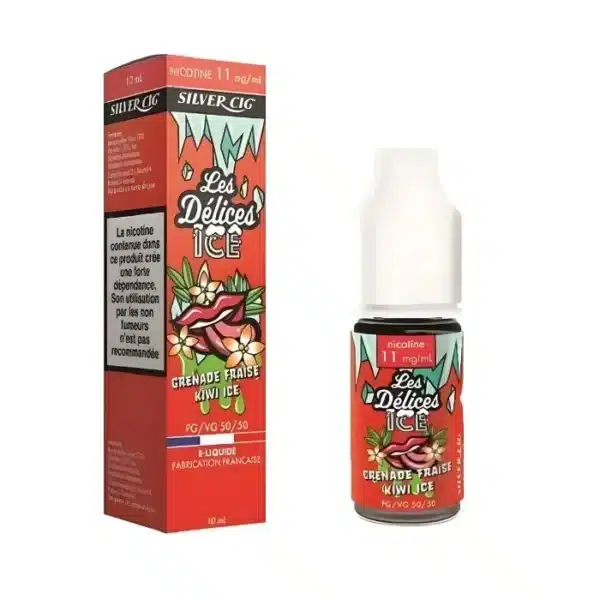 Grenade Fraise Kiwi Ice - Silver Cig 10ml